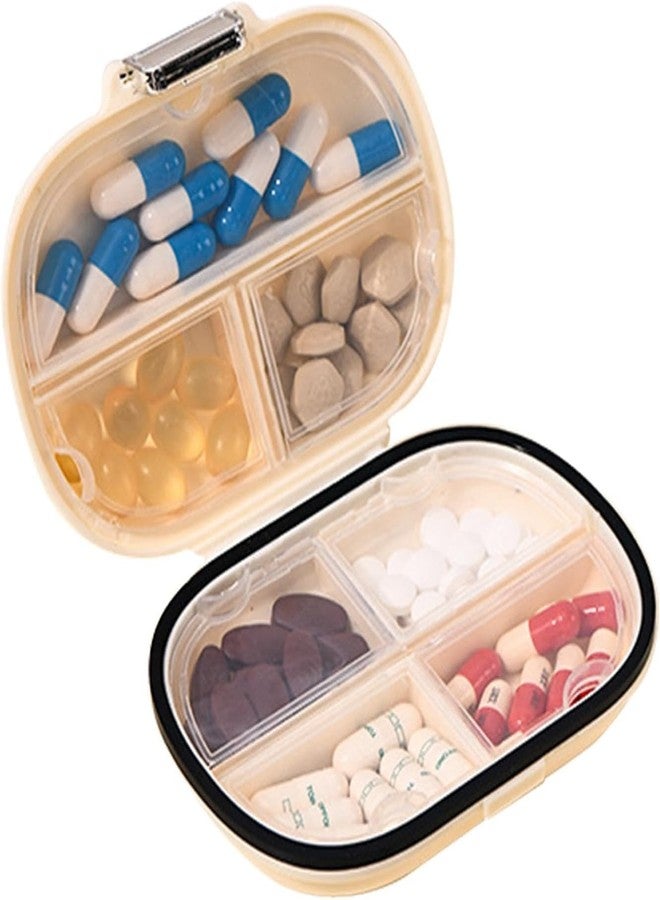 Wrixty 7 Compartments Travel Pill Organizer Moisture Proof Pill Holder Daily Medicine Organizer Box Small Pill Case for Vitamin Supplement Pocket Pharmacy with Labels Pill Box for Purse Cute Pill Container - Image 1